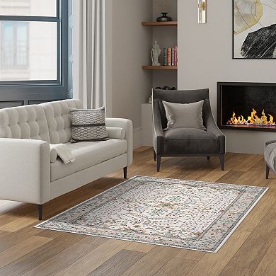 HGTV Everyday Chic Seda Transitional Oriental Machine Washable Area Rug