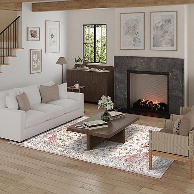 HGTV Everyday Chic Zahra Bohemian Moroccan Machine Washable Area Rug