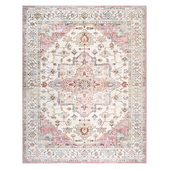 HGTV Everyday Chic Zahra Bohemian Moroccan Machine Washable Area Rug