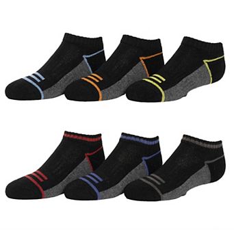 Boys Tek Gear® 1/2 Cushioned 6-Pack Performance Low Cut Socks