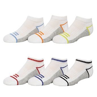 Boys Tek Gear® 1/2 Cushioned 6-Pack Performance Low Cut Socks