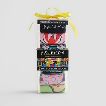 Women's Friends 7-Pack Low-Cut Socks Gift Box with TV Show Quotes & Icons