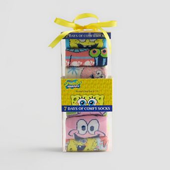 Women's SpongeBob SquarePants 7-Pack Low-Cut Socks Gift Box