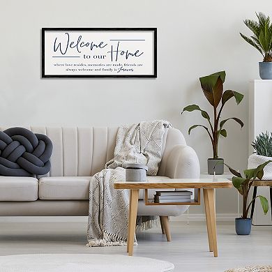 Stupell Home Decor Welcome Family is Forever Framed Wall Art