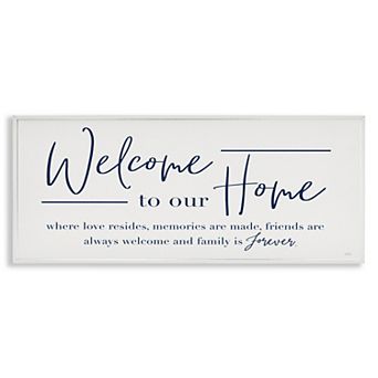 Stupell Home Decor Welcome Family is Forever Framed Wall Art