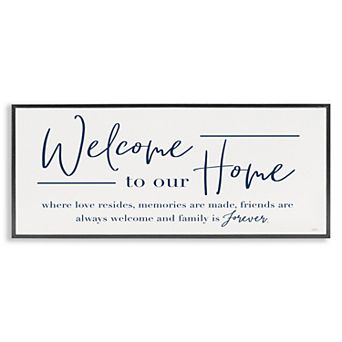 Stupell Home Decor Welcome Family is Forever Framed Wall Art
