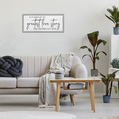 Stupell Home Decor Greatest Love Story Message Framed Wall Art