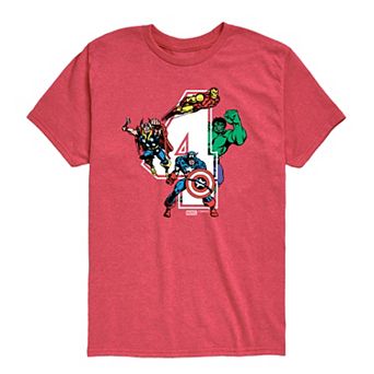 Toddler Boy Marvel The Avengers Age 4 Birthday Graphic Tee