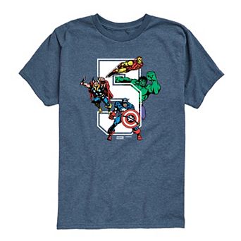 Toddler Boy Marvel The Avengers Age 5 Birthday Graphic Tee