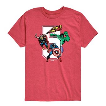 Toddler Boy Marvel The Avengers Age 5 Birthday Graphic Tee