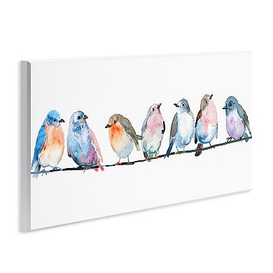 Stupell Home Decor Perching Pastel Birds Plaque Wall Art