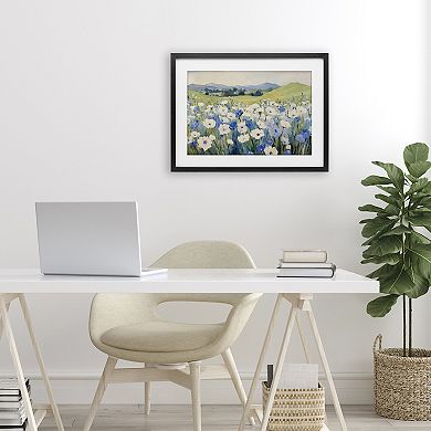 Stupell Home Decor Blue & White Daisies Framed Floral Wall Art