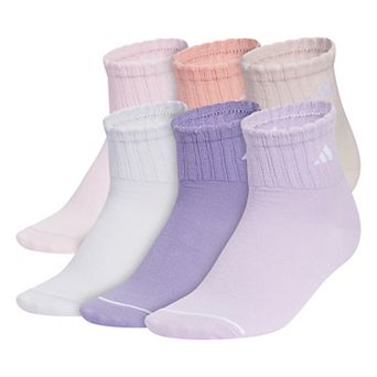 Girls adidas Sport Fashion 6-Pack Quarter Socks