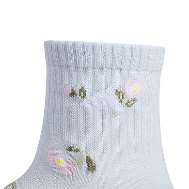 Girls adidas Cushioned Graphic 6-Pack Quarter Socks