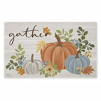 Stupell Home Decor Gather Welcome Autumn Pumpkins Welcome Mat