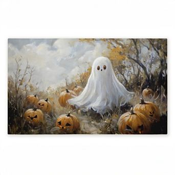 Stupell Home Decor Ghost in Field of Pumpkins Doormat