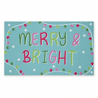 Stupell Home Decor Merry & Bright with Baubles Doormat
