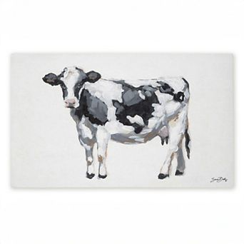 Stupell Home Decor Simple Farmhouse Cow Doormat