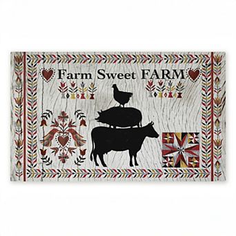 Stupell Home Decor Sweet Farm Rustic Boho Doormat