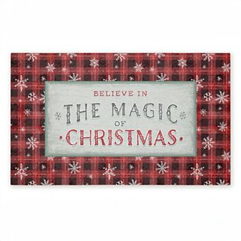 Stupell Home Decor Magic of Christmas Red Plaid Doormat