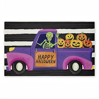 Stupell Home Decor Happy Halloween Skeleton Driver Doormat