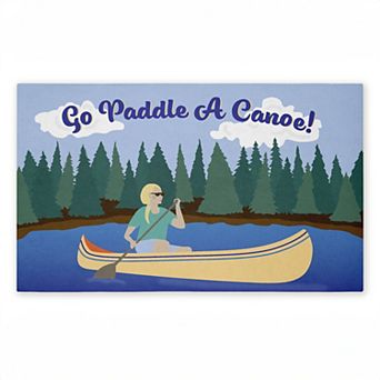 Stupell Home Decor Paddle A Canoe Landscape Doormat