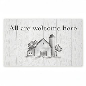 Stupell Home Decor All Are Welcome Barn Doormat