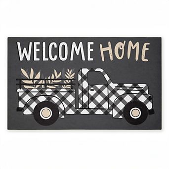 Stupell Home Decor Farmhouse Welcome Plaid Truck Doormat
