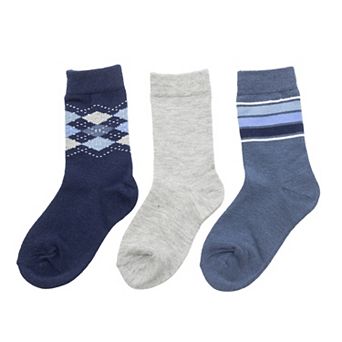 Boys 8-20 3-Pack Dress Crew Socks