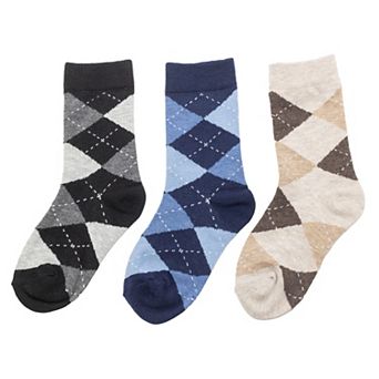 Boys 8-20 3-Pack Dress Crew Socks