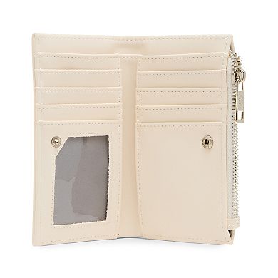 madden girl Snap Wallet with Zip-Around Closure