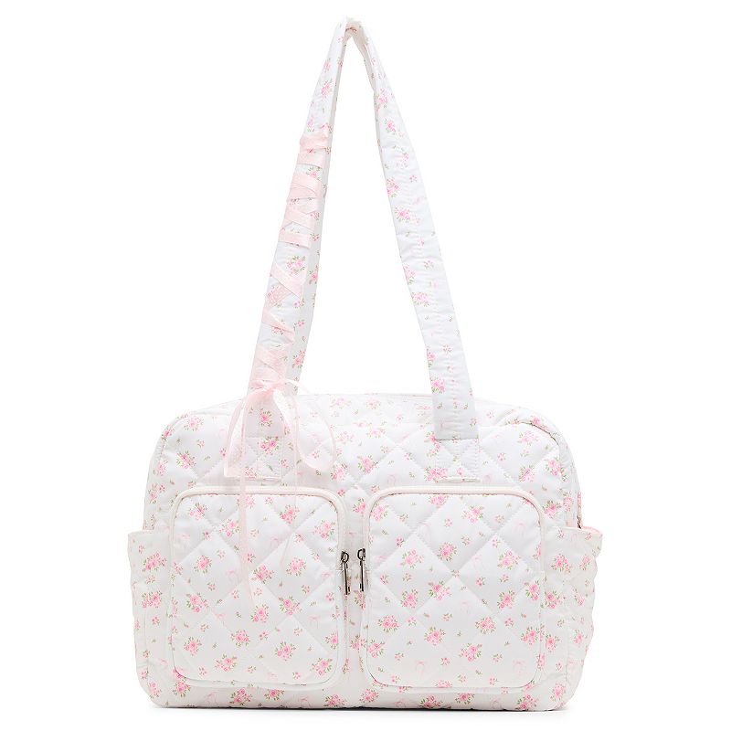 madden girl Quilted Nylon Weekender Bag, Multi
