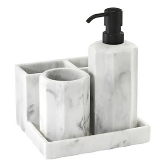 Avanti Bedford 3 pc Marble Bath Accessory Set