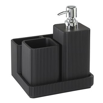 Avanti Chelsea 3 pc Ribbed Bath Accessory Set