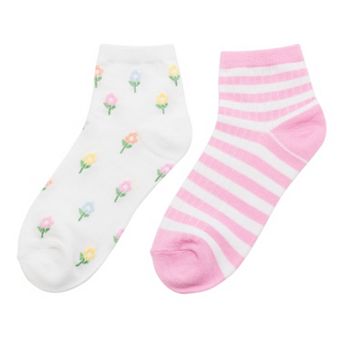 Girls 4-12 SO® 2-Pack Fashion Ankle Socks