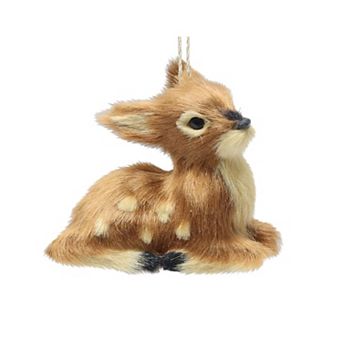 St. Nicholas Square® Faux Fur Deer Christmas Ornament