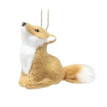St. Nicholas Square® Faux Fur Fox Christmas Ornament