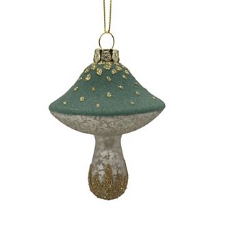 St. Nicholas Square® Glittered Glass Mushroom Christmas Ornament