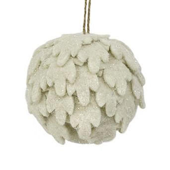 St. Nicholas Square® Wool Felted Leaf Christmas Ornament with Loop for Hanging