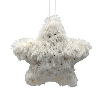St. Nicholas Square® Fabric Metallic Printed Star Christmas Ornament