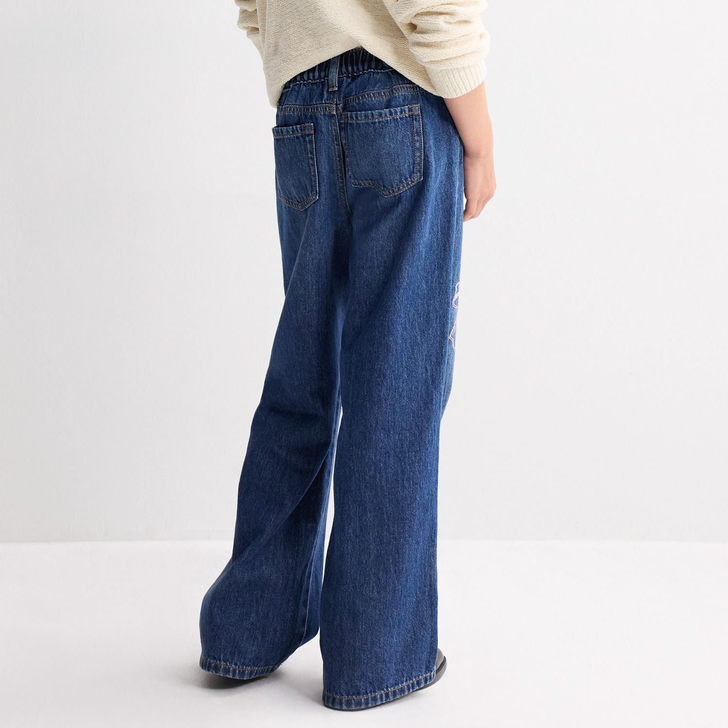 Джинсы SO® Mid Rise Pull On Wide Leg Jeans для девочек — фото 2