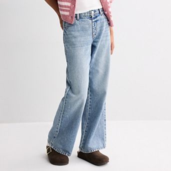 Girls 6-20 SO® Mid Rise Pull On Baggy Jeans in Regular & Plus Size