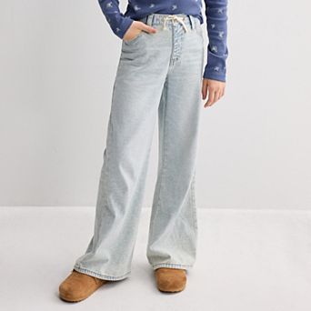 Girls 6-20 SO® Super Soft Baggy Wide Leg Jeans in Regular & Plus Size
