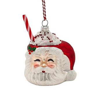 St. Nicholas Square® Glass Santa Sweet Drink Christmas Ornament