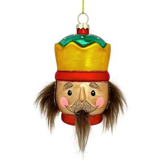 St. Nicholas Square® Glass Nutcracker Head Christmas Ornament