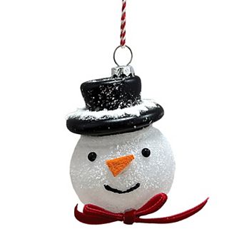 St. Nicholas Square® Glass Snowman Donut Hole Christmas Ornament