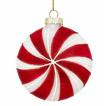 St. Nicholas Square® Glass Peppermint Swirl Christmas Ornament