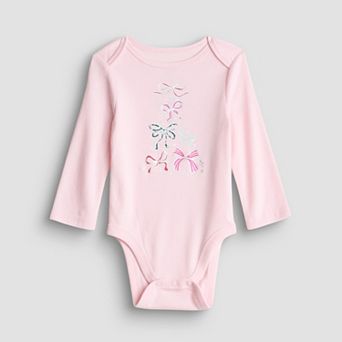 Baby Girl Jumping Beans® Long Sleeve Bow Design Bodysuit & Pants 2 pc Set