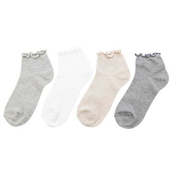 Girls SO® 4-Pack Ankle Socks