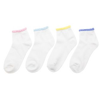 Girls SO® 4-Pack Ankle Socks